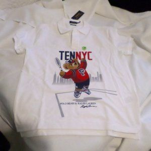 Polo Bear Tennis by Polo Ralph Lauren Mesh Polo Shirt NWT M Limited Edition